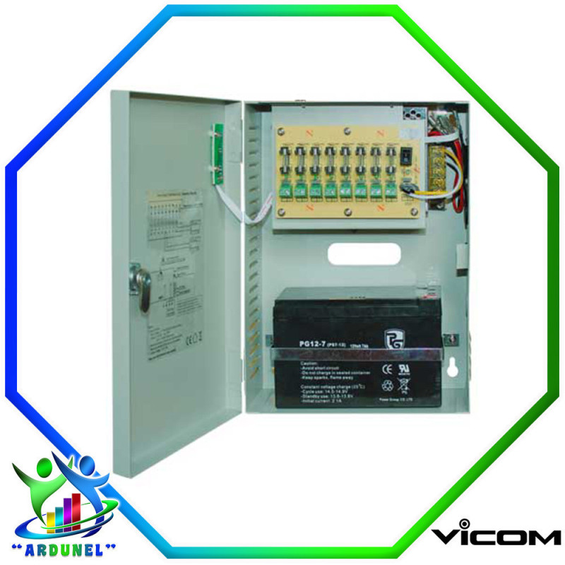 FUENTE SUPERVISADA 12VDC CON UPS X 8A PARA CAMARAS FUENTE SUPERVISADA 12VDC CON UPS X 8A PARA CAMARAS