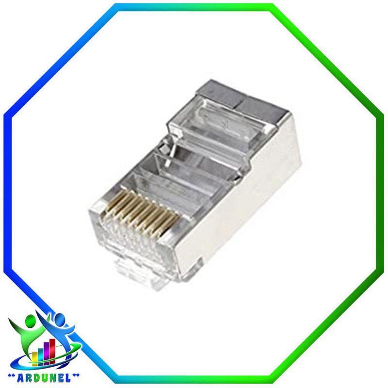 CONECTOR RJ45 CAT-5E CON REFUERZO METÁLICO (AMP) CONECTOR RJ45 CAT-5E CON REFUERZO METÁLICO (AMP)