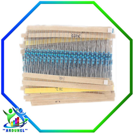 KIT DE RESISTENCIAS DE 1/2W 1% (600 PZAS)