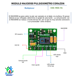 MODULO MAX30100 PULSIOXÍMETRO CORAZÓN MODULO MAX30100 PULSIOXÍMETRO CORAZÓN