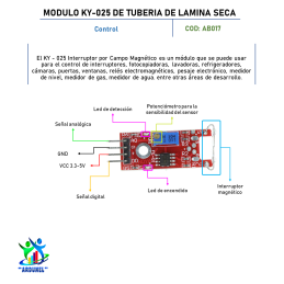 MODULO KY-025 DE TUBERIA DE LAMINA SECA MODULO KY-025 DE TUBERIA DE LAMINA SECA