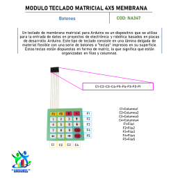 MODULO DE TECLADO MATRICIAL 4X5 MEMBRANA MODULO DE TECLADO MATRICIAL 4X5 MEMBRANA