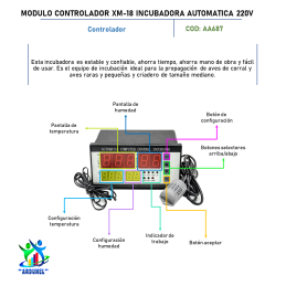 MODULO CONTROLADOR XM-18 INCUBADORA AUTOMATICA 220V MODULO CONTROLADOR XM-18 INCUBADORA AUTOMATICA 220V