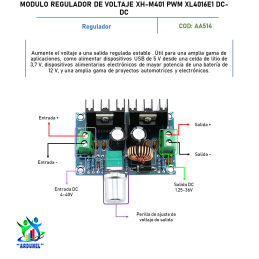 MODULO REGULADOR DE VOLTAJE PWM XL4016E1 DC-DC