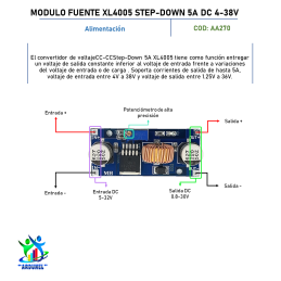 MODULO XL4015 REGULADOR AJUSTABLE STEP-DOWN 5A DC 4-32V MODULO XL4015 REGULADOR AJUSTABLE STEP-DOWN 5A DC 4-32V