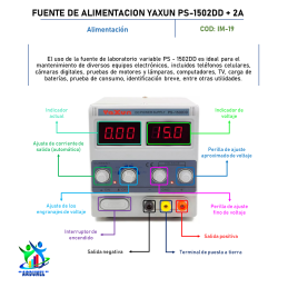 FUENTE DE ALIMENTACIÓN YAXUN PS-1502DD+ 2A FUENTE DE ALIMENTACIÓN YAXUN PS-1502DD+ 2A