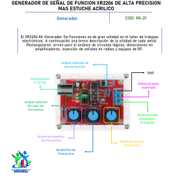GENERADOR DE SEÑAL DE FUNCIÓN XR2206 DE ALTA PRECISIÓN MAS ESTUCHE ACRÍLICO GENERADOR DE SEÑAL DE FUNCIÓN XR2206 DE ALTA PRECISIÓN MAS ESTUCHE ACRÍLICO
