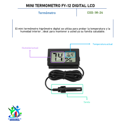 MINI TERMÓMETRO FY-12 DIGITAL LCD MINI TERMÓMETRO FY-12 DIGITAL LCD