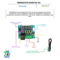 TERMOSTATO W1209 DC 12V TERMOSTATO W1209 DC 12V