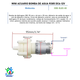 MINI ACUARIO BOMBA DE AGUA R385 DC6-12V MINI ACUARIO BOMBA DE AGUA R385 DC6-12V