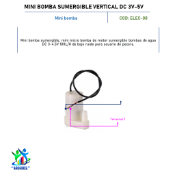 MINI BOMBA SUMERGIBLE VERTICAL DC 3V - 5V MINI BOMBA SUMERGIBLE VERTICAL DC 3V - 5V