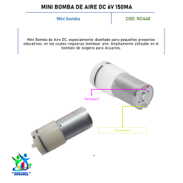 MINI BOMBA DE AIRE DC 6V 150MA MINI BOMBA DE AIRE DC 6V 150MA