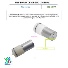 MINI BOMBA DE AIRE DC 12V 150MA MINI BOMBA DE AIRE DC 12V 150MA