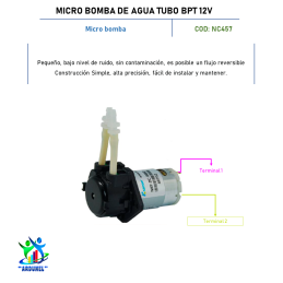 MICRO BOMBA DE AGUA TUBO BPT 12V MICRO BOMBA DE AGUA TUBO BPT 12V