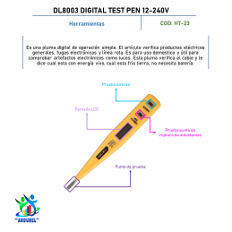 DL8003 DIGITAL TEST PEN 12-240V DL8003 DIGITAL TEST PEN 12-240V