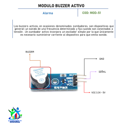 MÓDULO BUZZER ACTIVO MÓDULO BUZZER ACTIVO