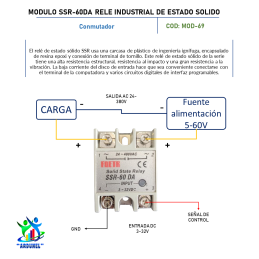 MODULO SSR-60DA RELÉ INDUSTRIAL DE ESTADO SOLIDO MODULO SSR-60DA RELÉ INDUSTRIAL DE ESTADO SOLIDO