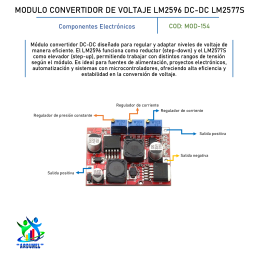 MODULO CONVERTIDOR DE VOLTAJE LM2596 DC-DC LM2577S