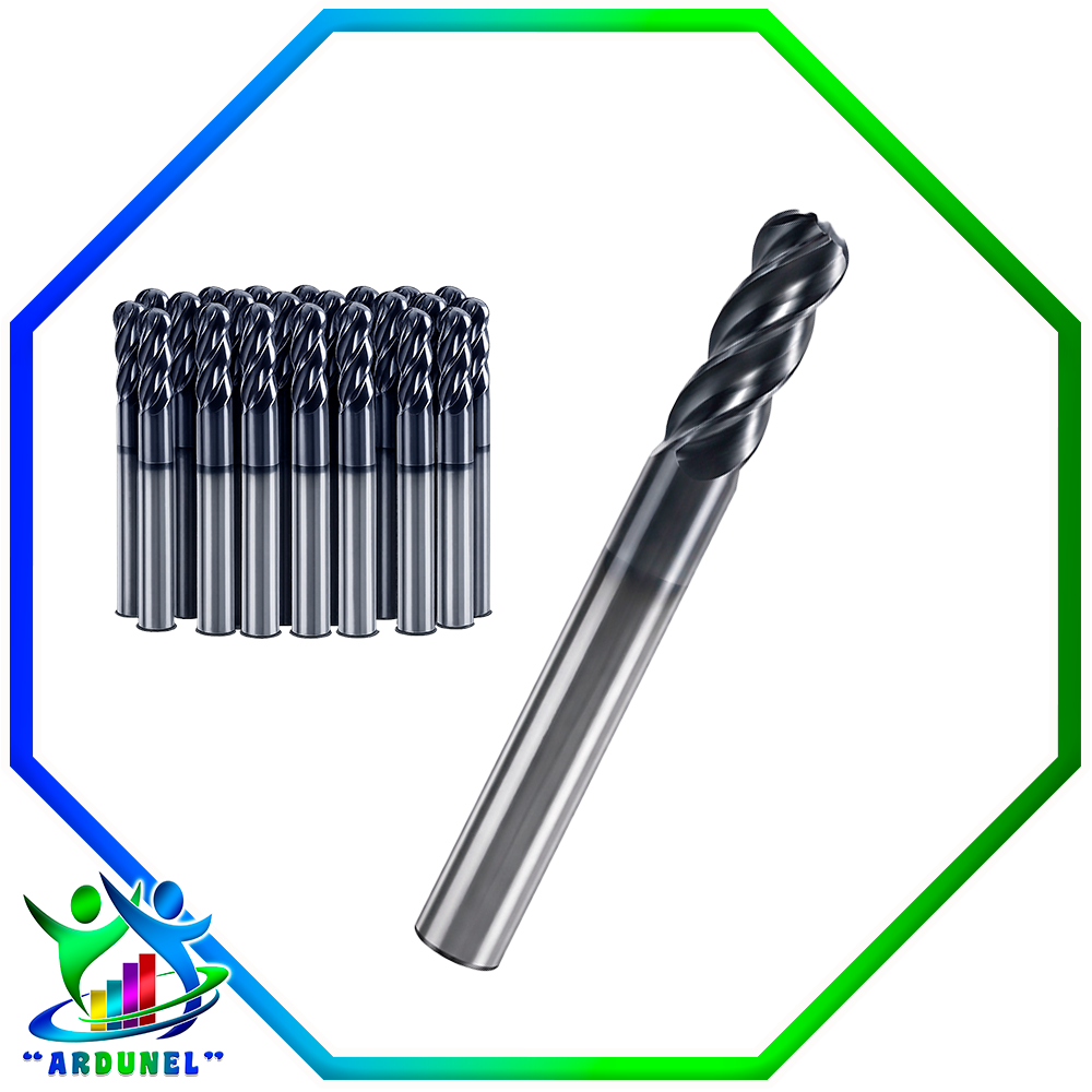 BROCA CNC 3,175 MM 2F PUNTA ESFERICA