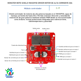 MONSTER MOTO SHIELD VNH2SP30 DRIVER MOTOR DE ALTA CORRIENTE 30A