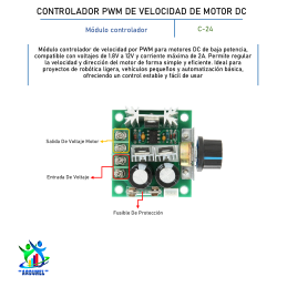 CONTROLADOR PWM  DE VELOCIDAD DE MOTOR DC 2A 1.8V 3V 5V 6V 12V