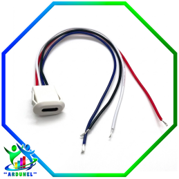 CONECTOR USB TIPO C HEMBRA DE 4 PINES PARA CARGA Y DATOS