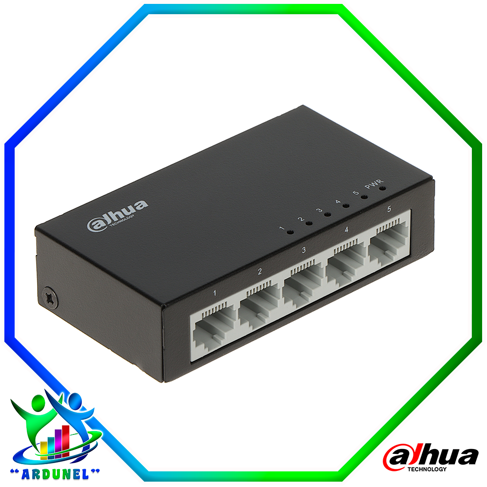 SWITCH DE 5 PUERTOS 10/100MBPS METALICO