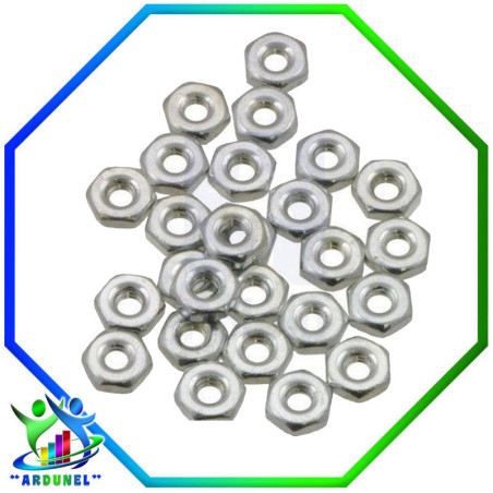 TUERCA HEXAGONAL Nro 2-56 (PAQUETE DE 25)